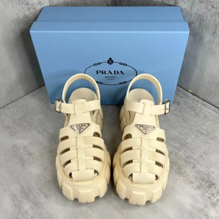 PRADA FOAM SANDALS IN QUARTZ RUBBER – PSD002