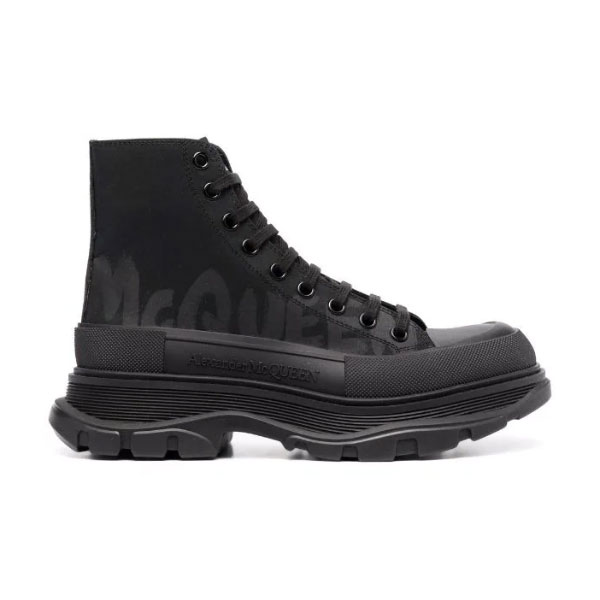 ALEXANDER MCQUEEN GRAFFITI TREAD SLICK HIGH-TOP SNEAKERS – ALD034