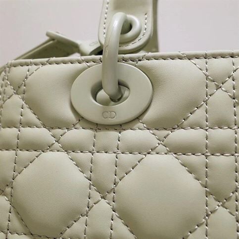 MEDIUM LADY DIOR BAG METALLIC GRAY – DOB007