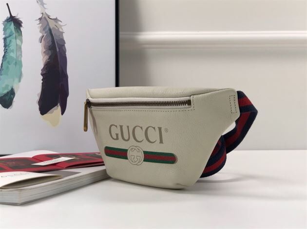 GUCCI LOGO-PRINT LEATHER BELT BAG – BG010