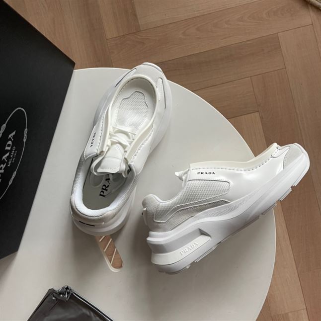 PRADA SYSTEME BRUSHED LEATHER SNEAKERS – PRS048