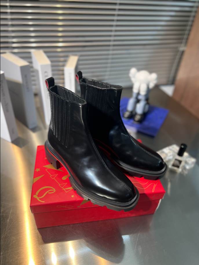 Christian Louboutin Cheney Walk Ankle Boots Black Sneaker – CLS059