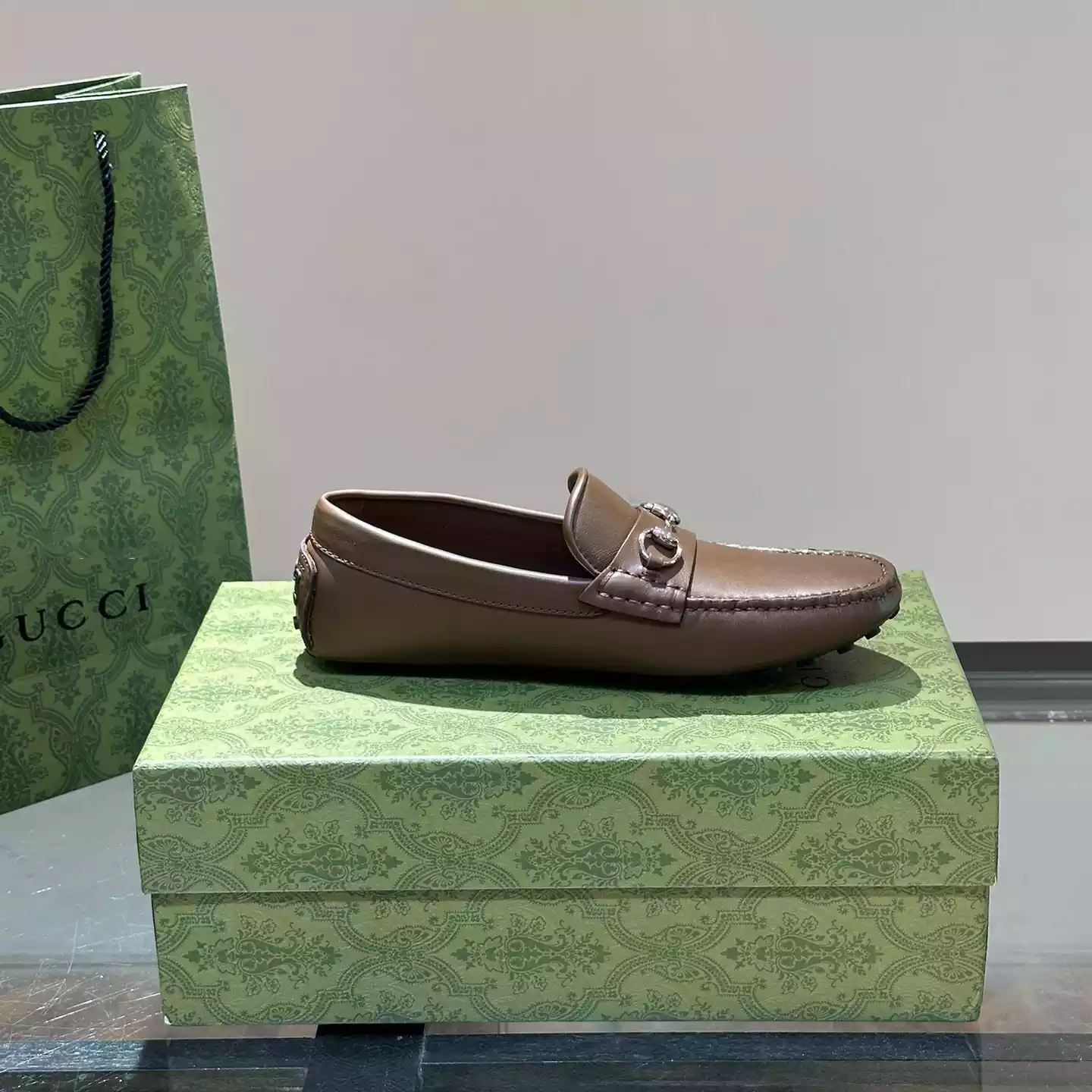 DRIVER WITH HORSEBIT BROWN LEATHER – GL097