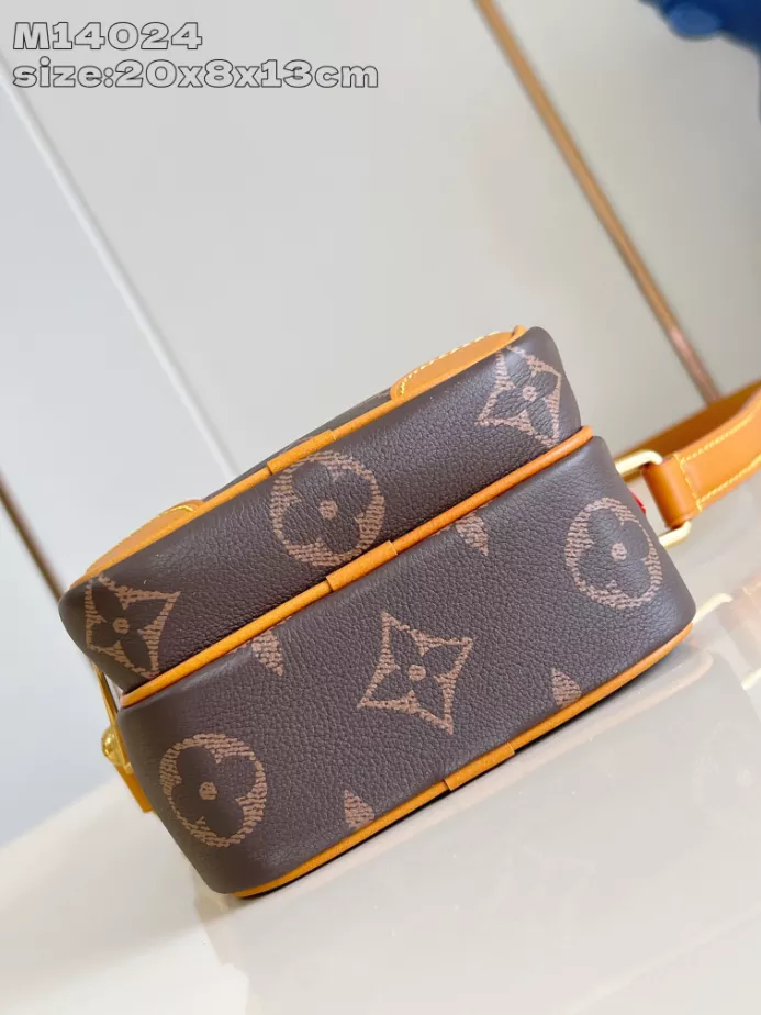 AMAZONE CROSS-BODY BAG BROWN CALF LEATHER M14024 – LW279