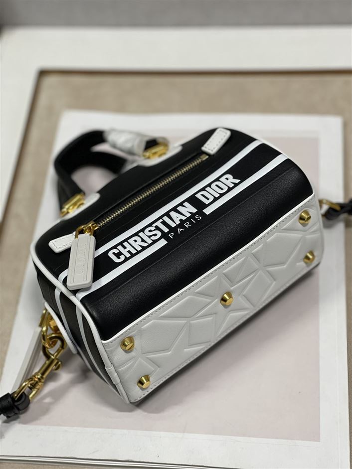 DIOR VIBE ZIP BOWLING MICRO BAG BLACK CALFSKIN – DOB095