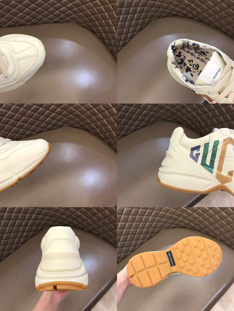GUCCI IVORY RHYTON RAINBOW GLITTER SNEAKERS – GCC013