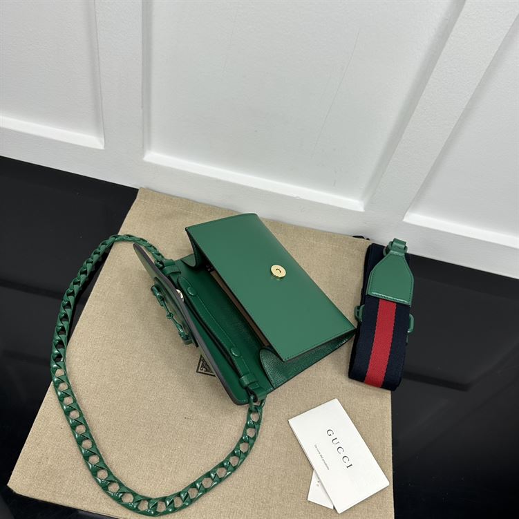 GUCCI HORSEBIT 1955 MINI BAG IN GREEN LEATHER – GB32