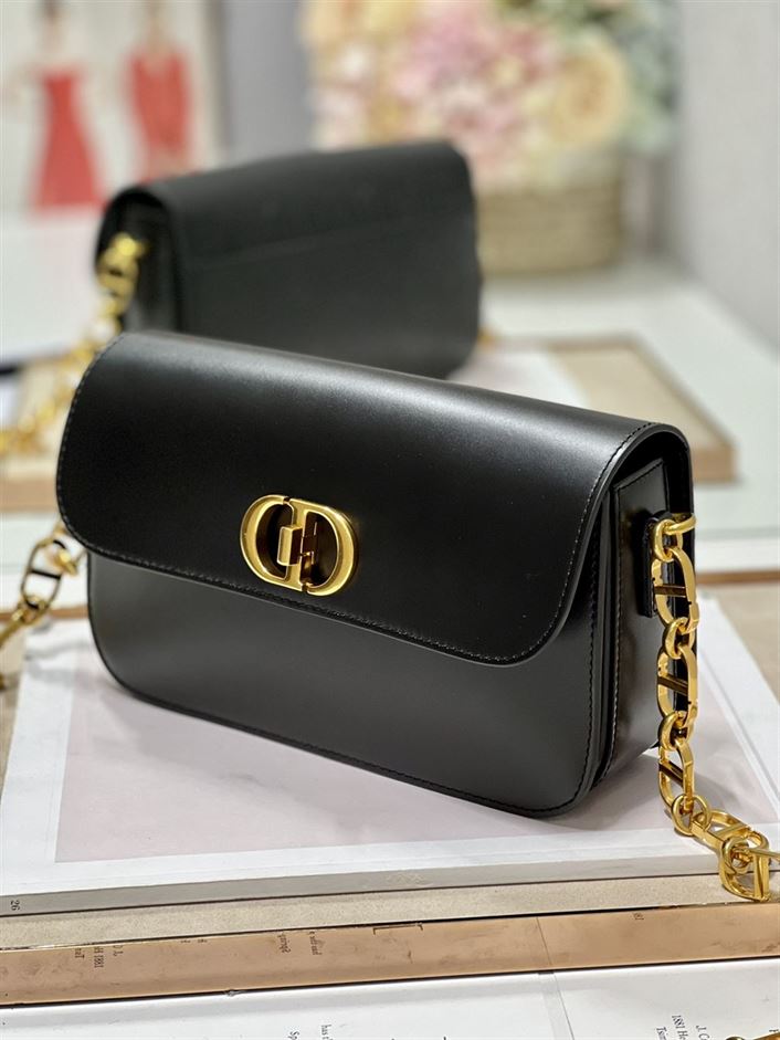 DIOR 30 MONTAIGNE AVENUE BAG BLACK BOX CALFSKIN – DOB102