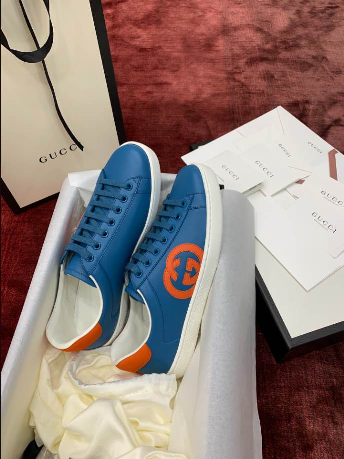 Gucci Ace Blue Orange Sneakers – GCC195