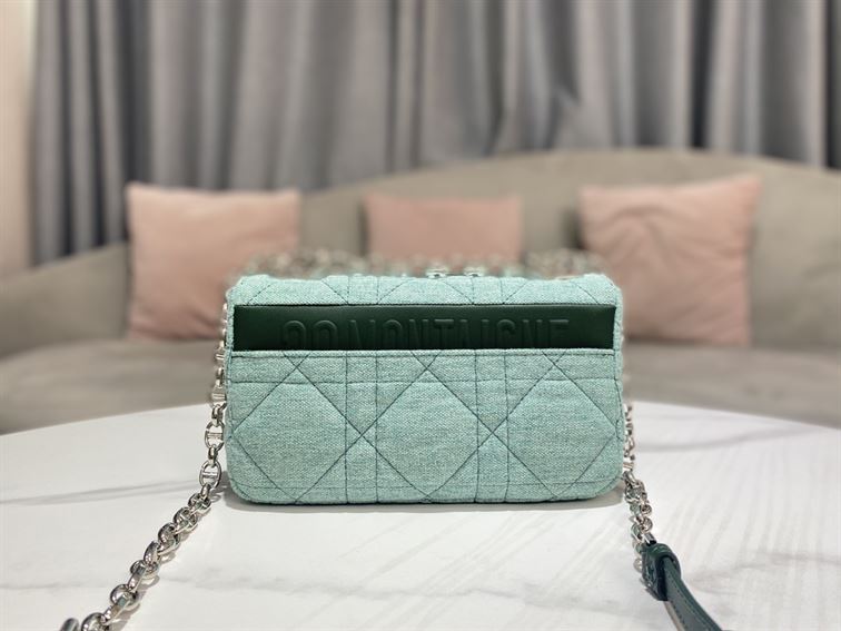 DIOR SMALL DIOR CARO BAG BLUE SUPPLE CANNAGE CALFSKIN – DOB074