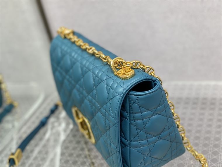 DIOR MEDIUM DIOR CARO BAG ROYAL BLUE SUPPLE CANNAGE CALFSKIN – DOB112