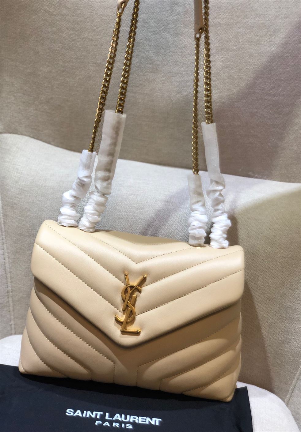 YSL LOULOU WHITE CREAM BAG – YB013