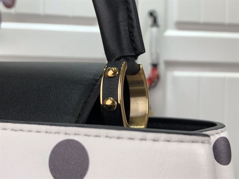 LOUIS VUITTON CAPUCINES MM White And Black – LW095