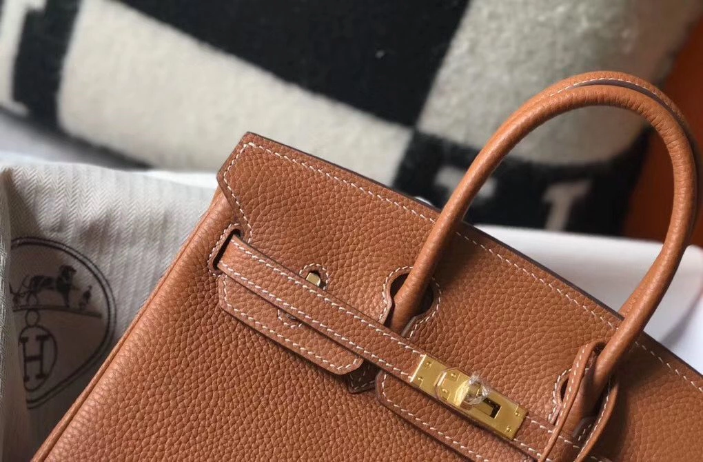 Hermes Birkin 25cm Bag In Gold Clemence Leather GHW – HW011