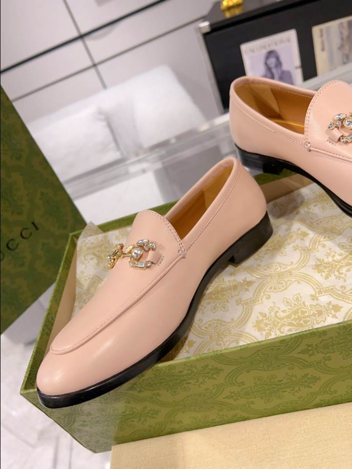 Gucci Jordaan Pink Leather Loafer – GL072