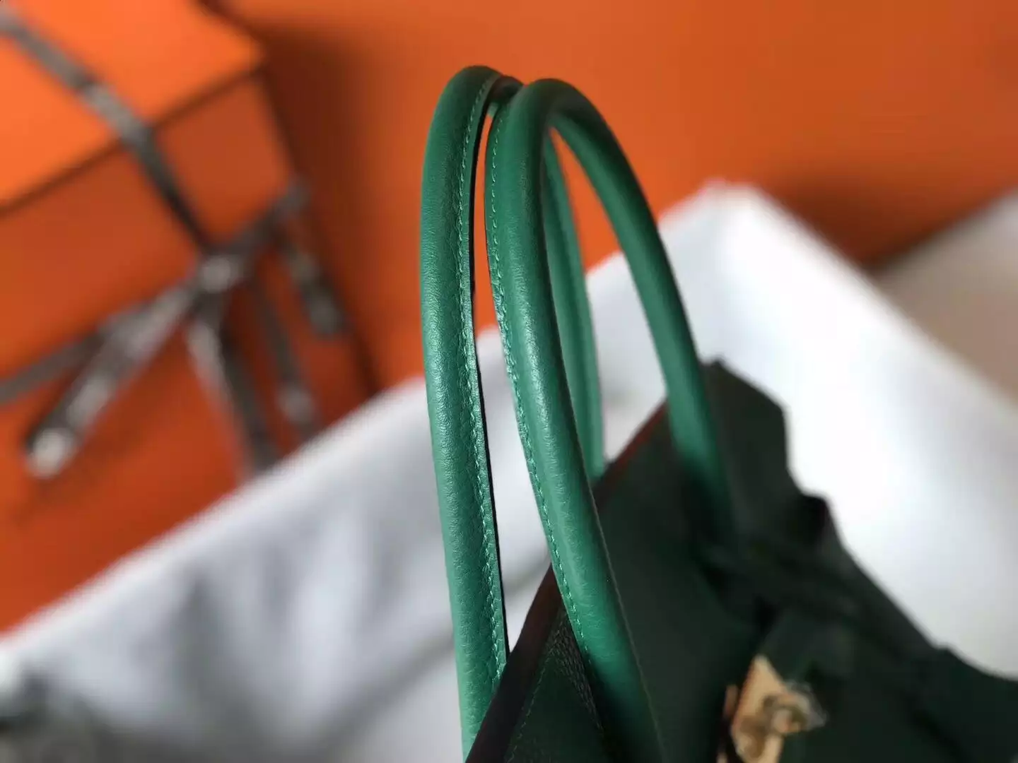 Hermes Birkin 30cm Bag In Vert Vertigo Clemence Leather GHW – HW030