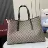 GUCCI GG CANVAS EMBLEM MAXI TOTE BAG BEIGE/BLACK 2025 – BG110