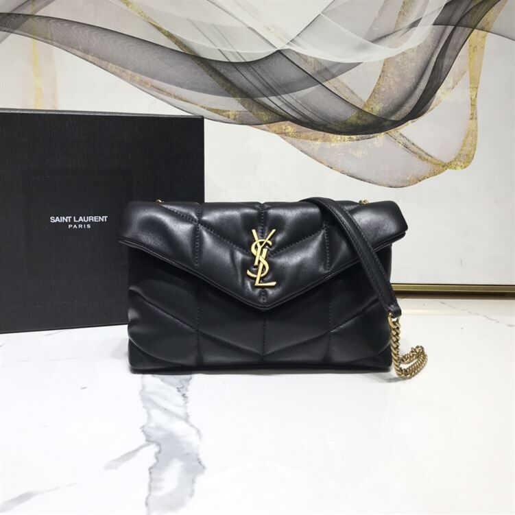 YSL LOULOU PUFFER SHOULDER BLACK BAG – YB011