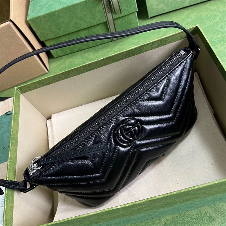 GUCCI MARMONT SHOULDER BAG IN BLACK LEATHER – GB16