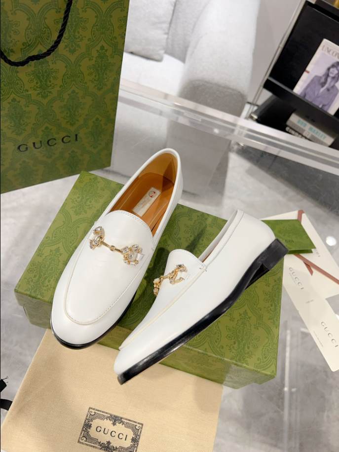 Gucci Jordaan White Black Loafer – GL070