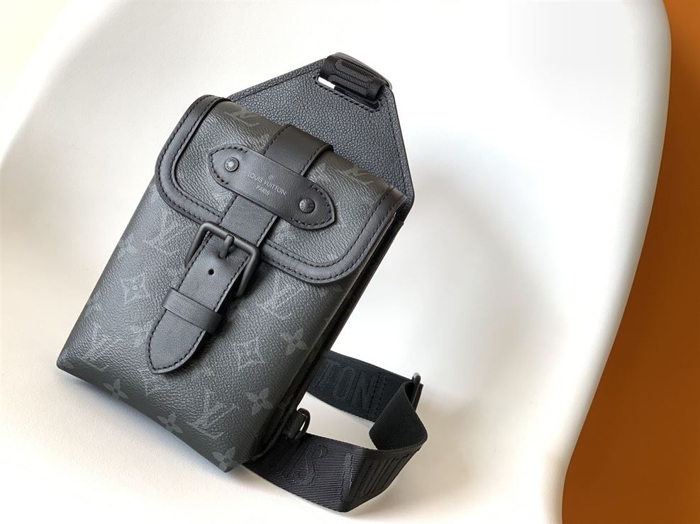 LOUIS VUITTON SAUMUR SLINGBAG MONOGRAM ECLIPSE COATED CANVAS – LVB010