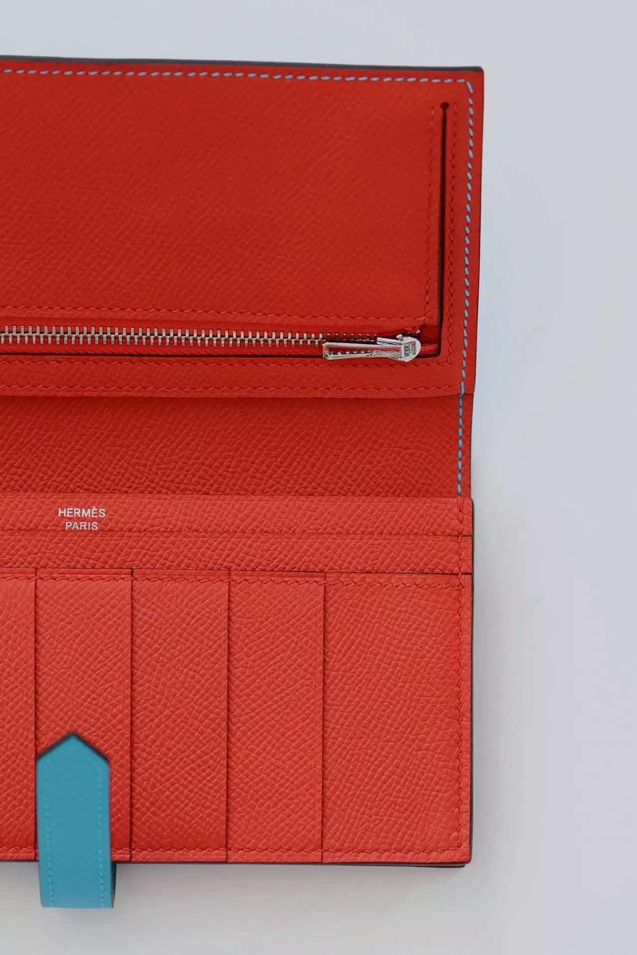 Hermes Bearn Verso Long Wallet in Blue du Nord Epsom Calfskin – HW156