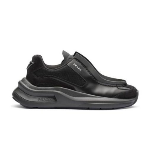 PRADA SYSTEME BRUSHED LEATHER SNEAKERS – PRS050