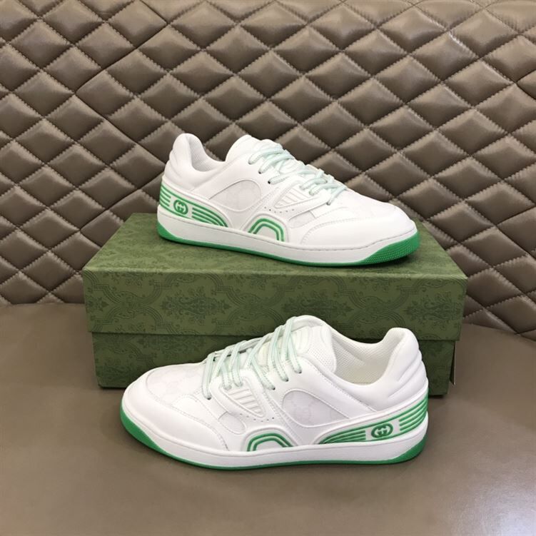 GUCCI BASKET SNEAKERS IN WHITE AND GREEN – GCC032