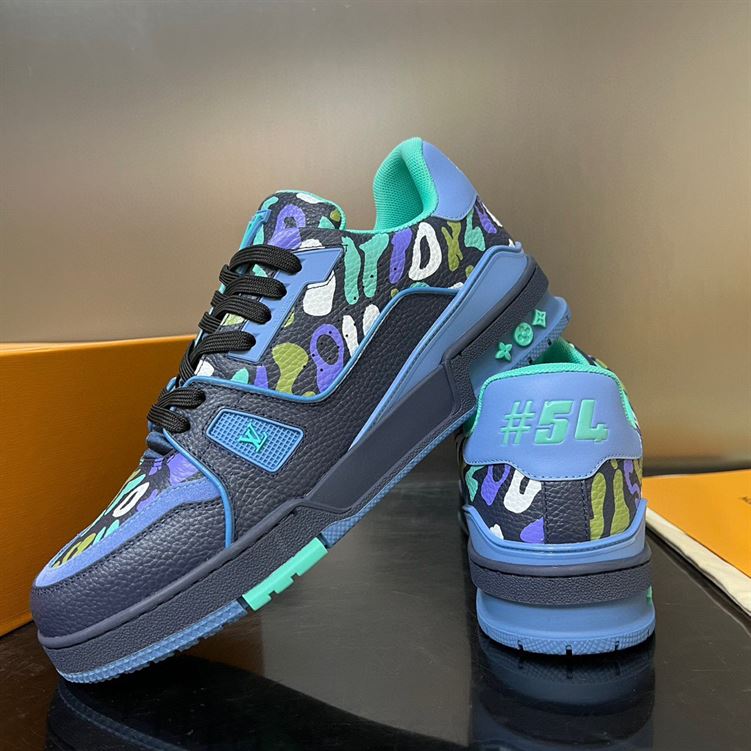 LOUIS VUITTON TRAINER SNEAKER IN MARINE – LVS144