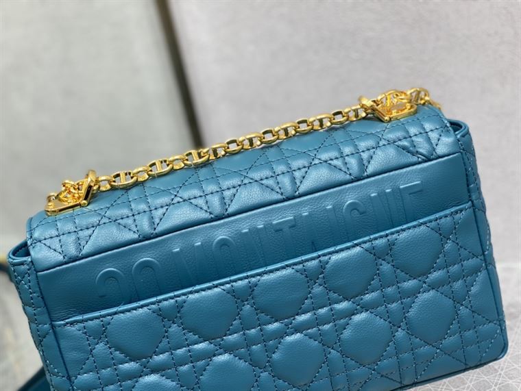 DIOR MEDIUM DIOR CARO BAG ROYAL BLUE SUPPLE CANNAGE CALFSKIN – DOB112