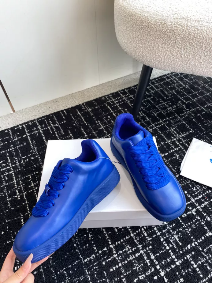 BURBERRY LEATHER BOX SNEAKERS – BBR100