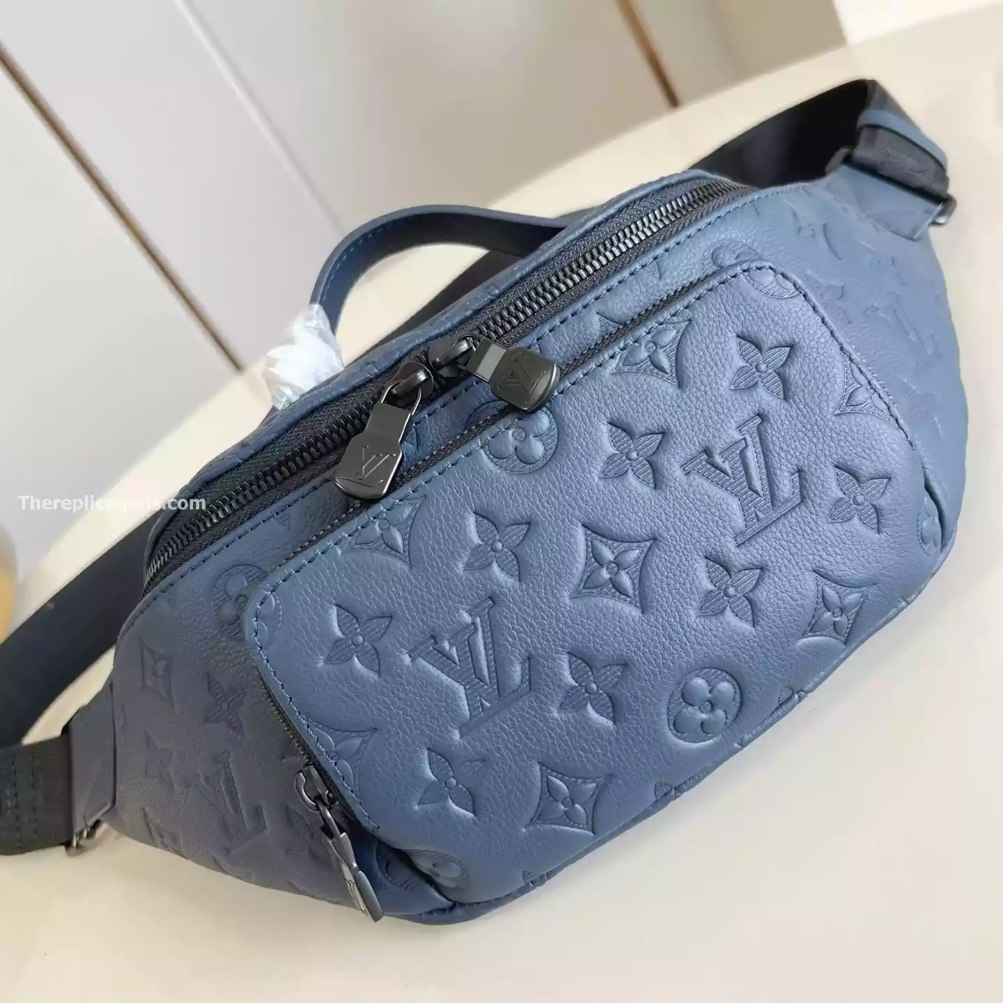 RUSH BUMBAG NAVY BLUE MONOGRAM SHADOW – LW304