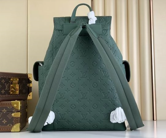 Christopher MM Backpack in Forest Green Taurillon Monogram – LW164