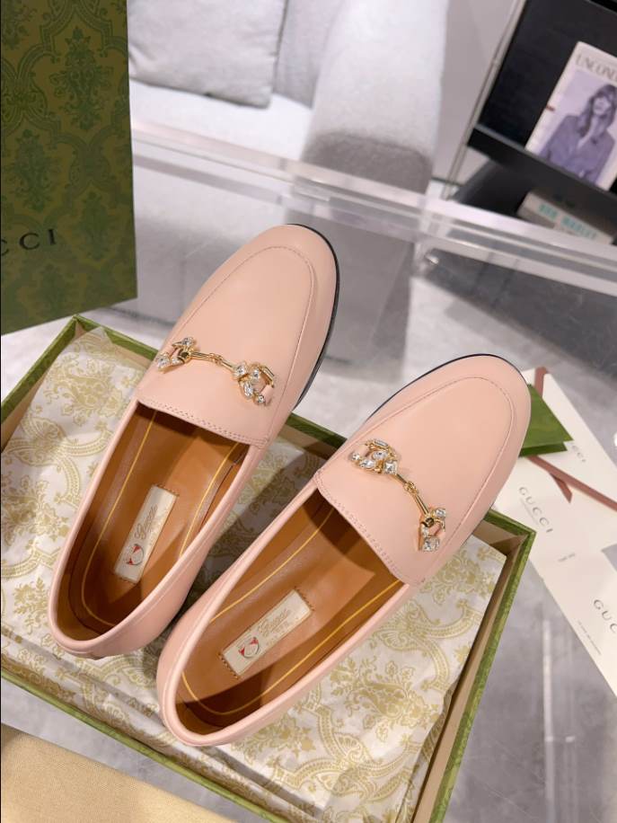Gucci Jordaan Pink Leather Loafer – GL072