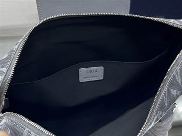DIOR LINGOT BRIEFCASE BLACK CD DIAMOND CANVAS AND SMOOTH CALFSKIN – DIO033