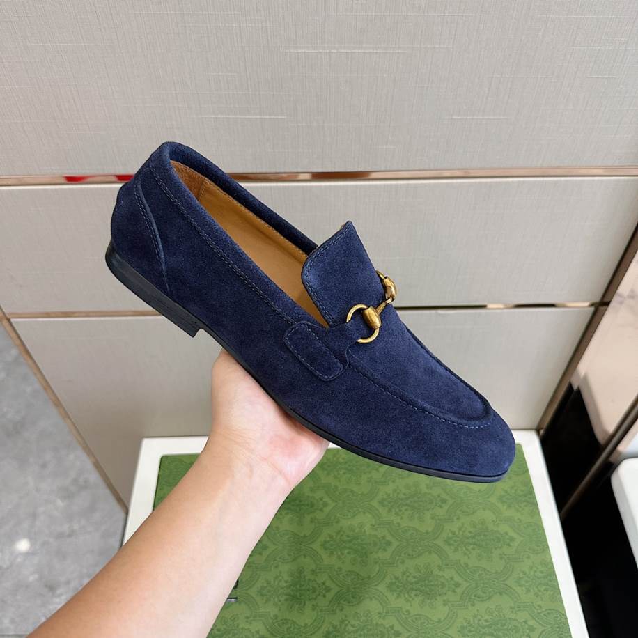 Gucci Horsebit Blue Suede Loafer – GL085