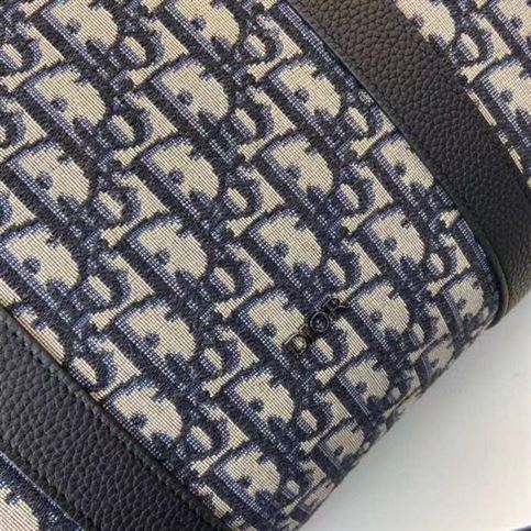 DIOR LINGOT 50 BAG BEIGE AND BLACK DIOR OBLIQUE JACQUARD – DIO017