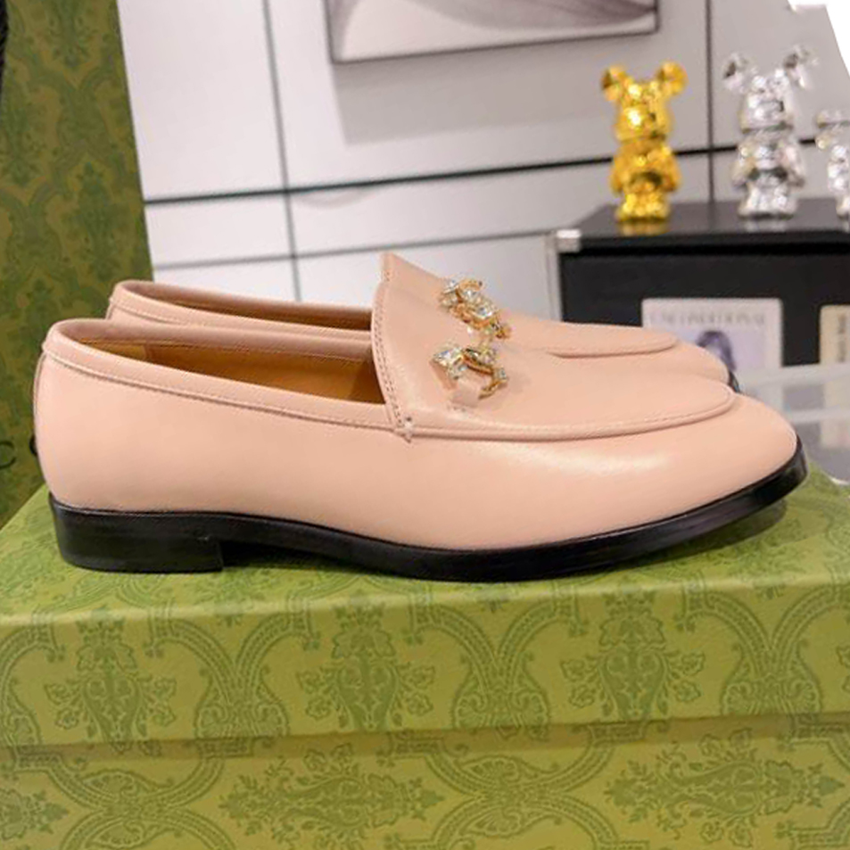 Gucci Jordaan Pink Leather Loafer – GL072