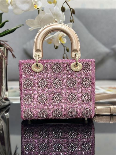 DIOR SMALL LADY DIOR PINK BAG – DOB039