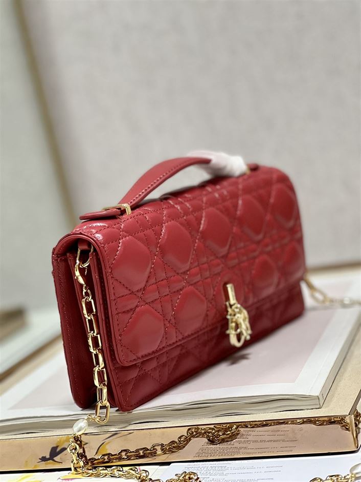 DIOR MISS DIOR MINI BAG RED CANNAGE LAMBSKIN – DOB052
