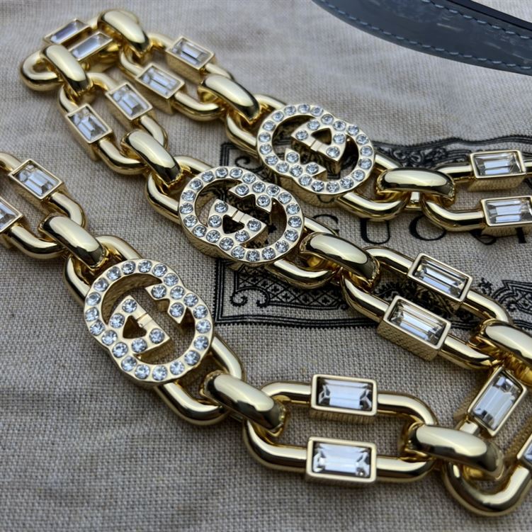 GUCCI JACKIE 1961 MINI SHOULDER BAG WITH BLUE PATENT LEATHER – GB75