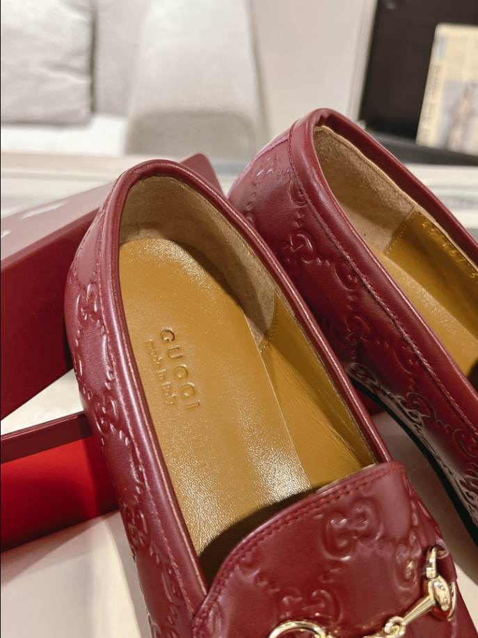Gucci Horsebit Bright Red GC Monogram Loafer – GL064