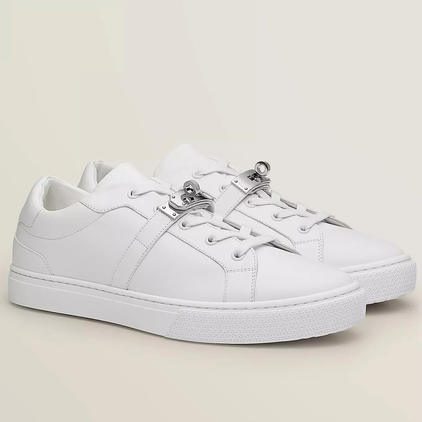 Hermes Women’s Day Sneakers in White Leather – HM065