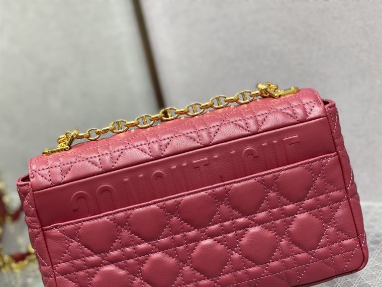 DIOR MEDIUM DIOR CARO BAG PINK SUPPLE CANNAGE CALFSKIN – DOB109