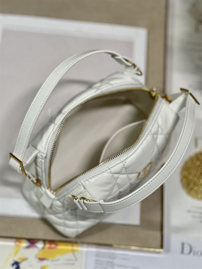 DIOR CARO D-COSY BAG LATTE SUPPLE CANNAGE CALFSKIN – DOB088