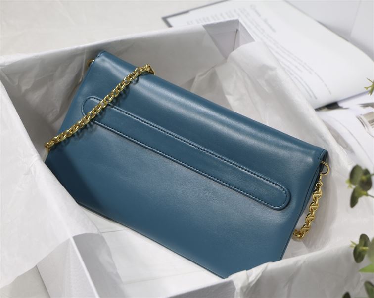 DIOR AUTHENTICATED AVENUE HANDBAG LEATHER BLUE – DOB116