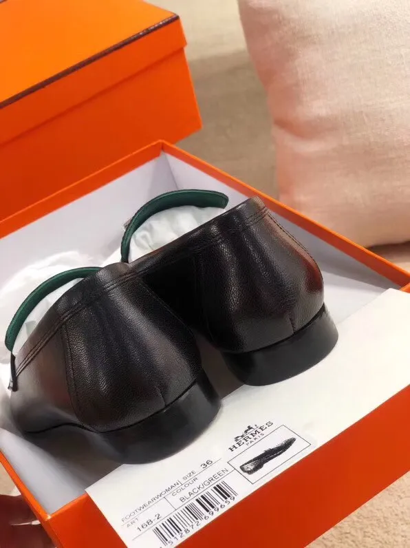 Hermes Women’s Paris Loafers In Noir Goatskin – HM084