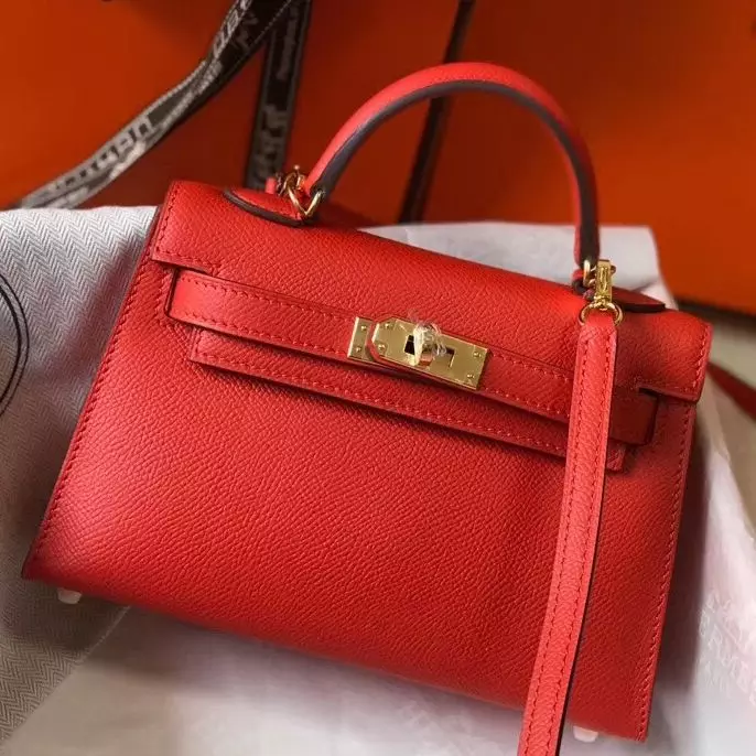 Hermes Kelly Mini II Bag In Rouge Casaque Epsom Leather GHW – HW124