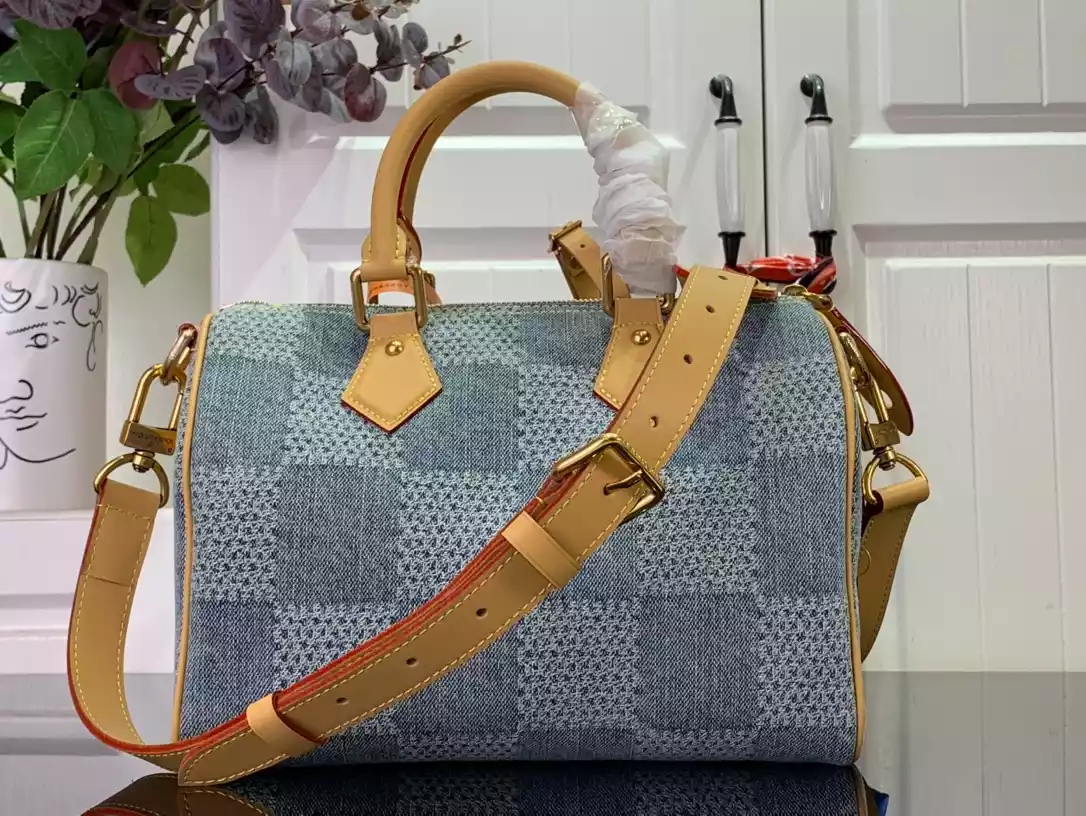Speedy 40 Bandoulière Blue Damier Denim 3D N40701 – LW209
