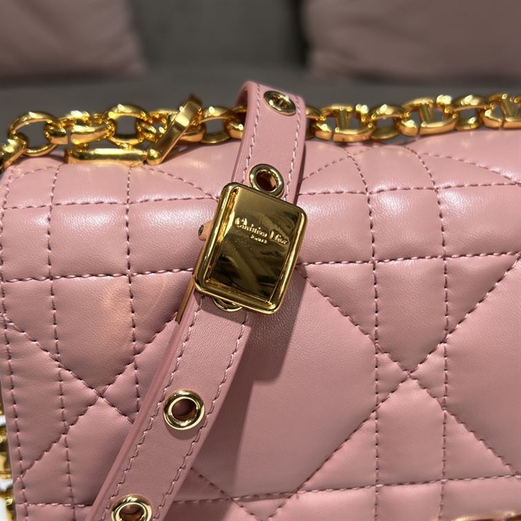 DIOR MEDIUM DIOR CARO BAG ROSE DES VENTS QUILTED MACROCANNAGE CALFSKIN – DOB063